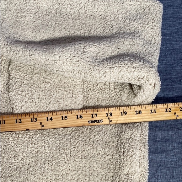 Knox Rose Sherpa Fleece Pullover Cream Quarter Zip Sweatshirt Women’s Small Cozy - Picture 9 of 11